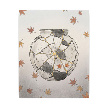 Japandi Broken Pottery in Dawn | Minimal Line Canvas Art