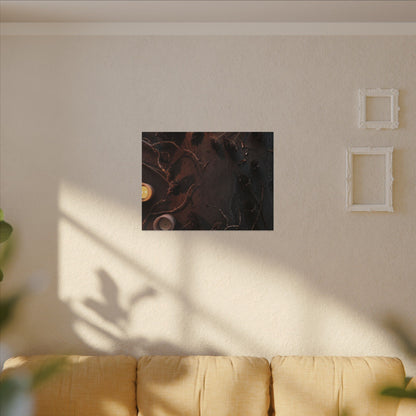 Dried Flowers Canvas Art | Winter Dark Japandi Moody Minimal Art