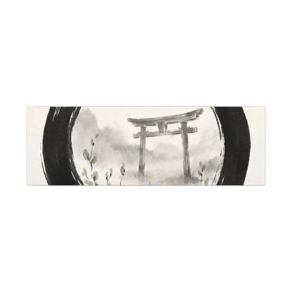Spring Torii Gate Enso Canvas Art | Tranquil Decor