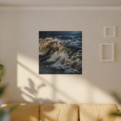 Ocean Wave Winter Canvas Art | Kintsugi Artful Design