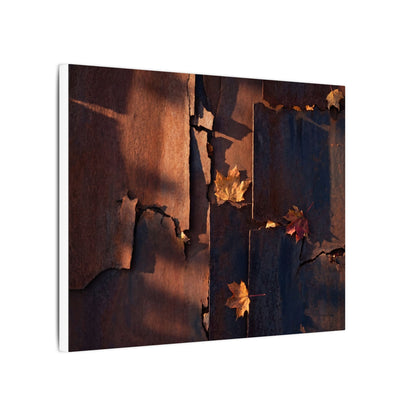 Seijaku Rust Patina Canvas Art - Dark Japandi Shadow Zen