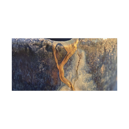Winter Ceramic Bowl Gold Vein Canvas Art | Healing Decor