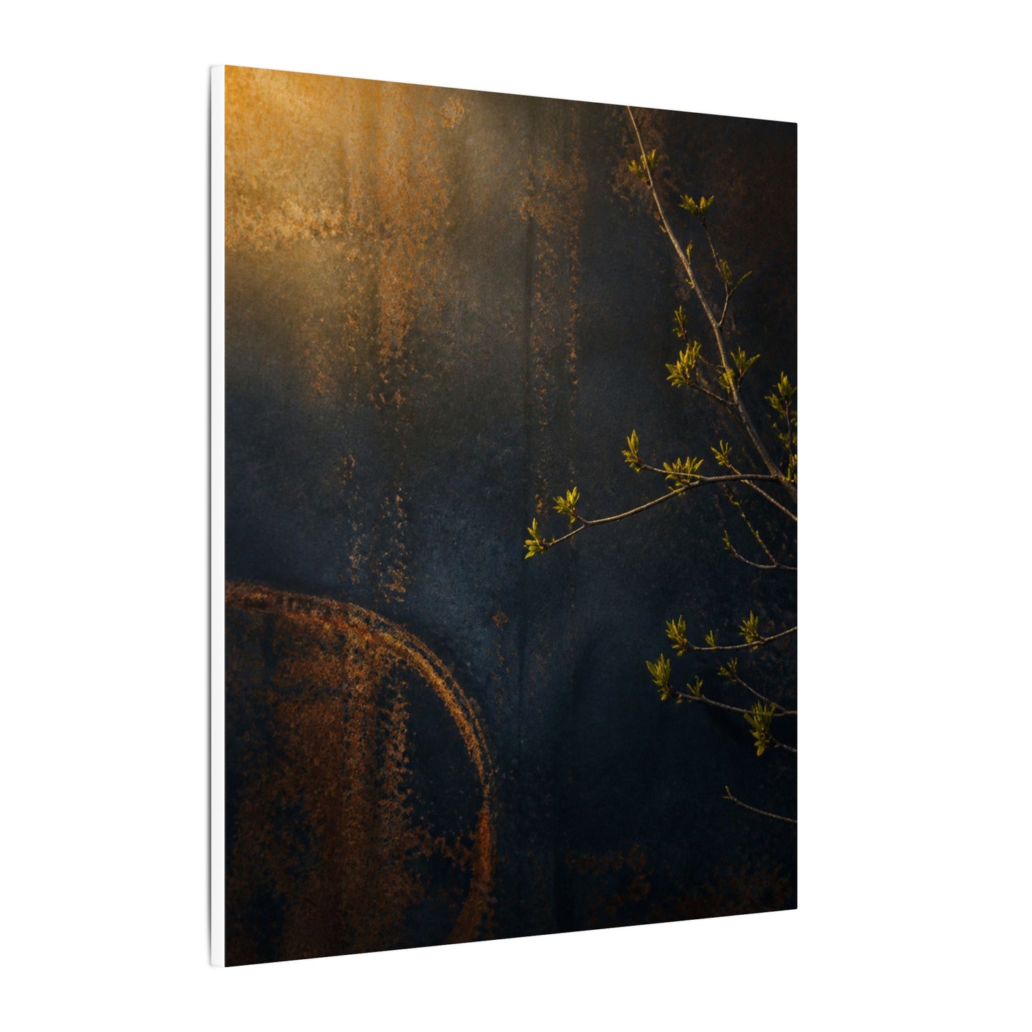 Spring Rust Patina Dark Texture Canvas Art | Moody Decor