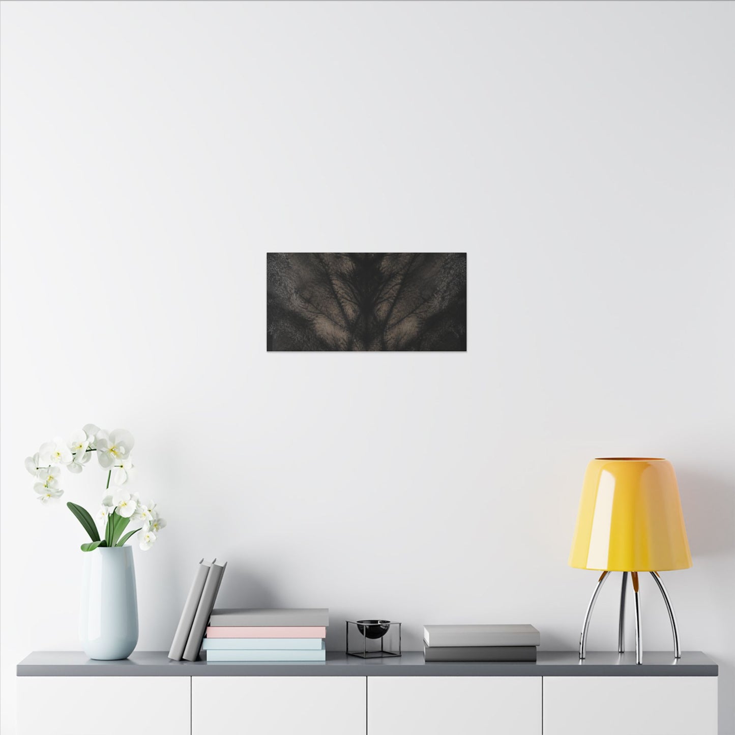 Seijaku Shadow Play Canvas Art - Dark Japandi Charcoal Ink