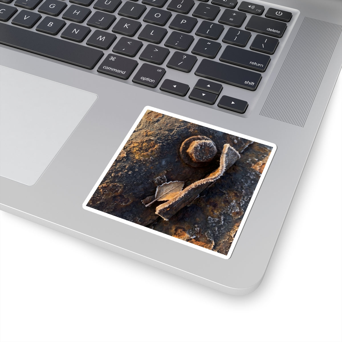 Rust Patina Winter Sticker | Dark Japandi Luxurious Design Art Print