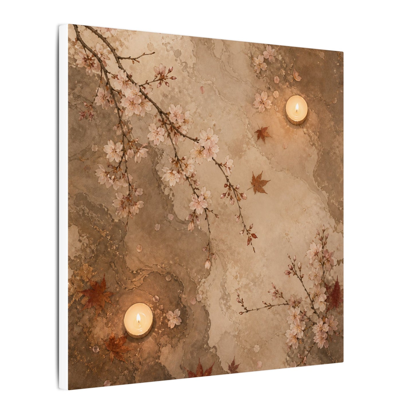 Cherry Blossom Canvas Art | Autumn Japandi Japanese Pattern Art