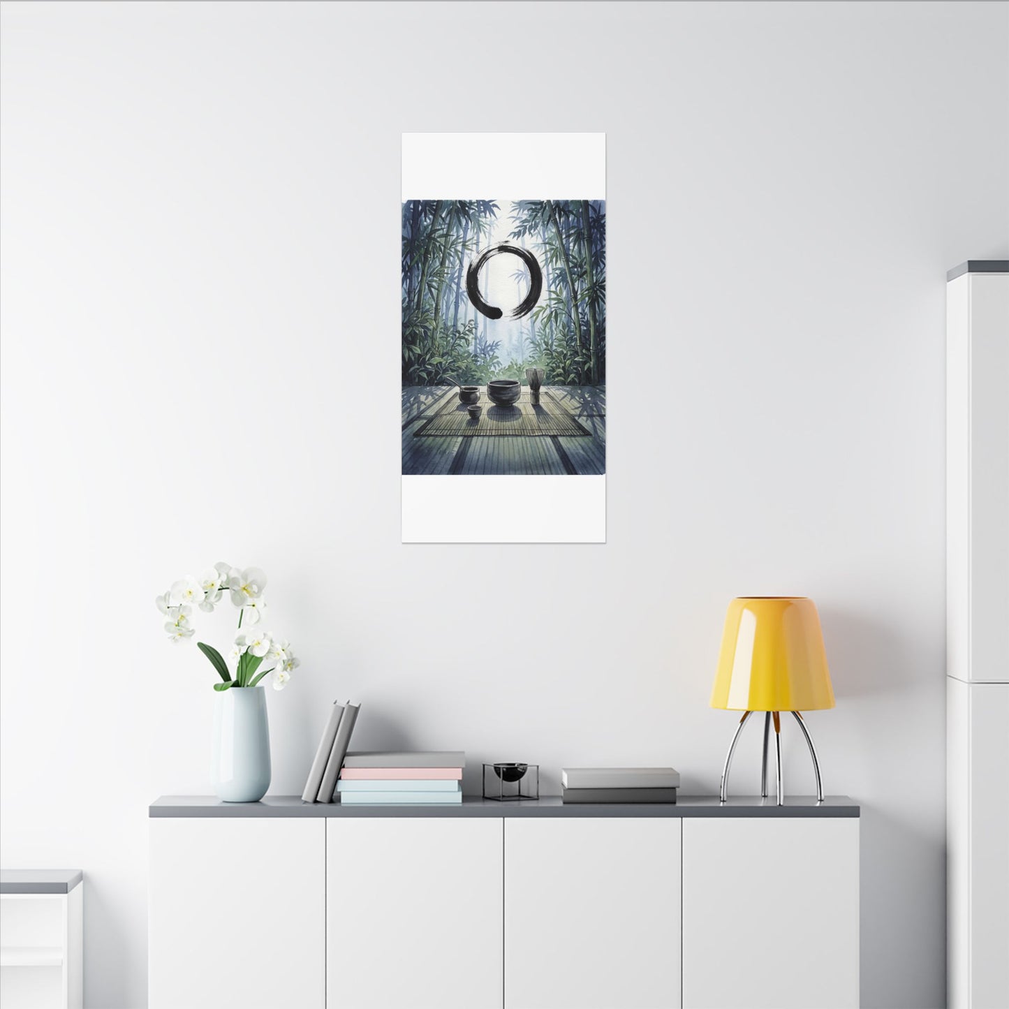 Seijaku Tea Ceremony Canvas Art - Zen Enso