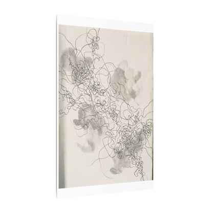 Shadow Play Spring Canvas Art | Dark Japandi Sophisticated Design