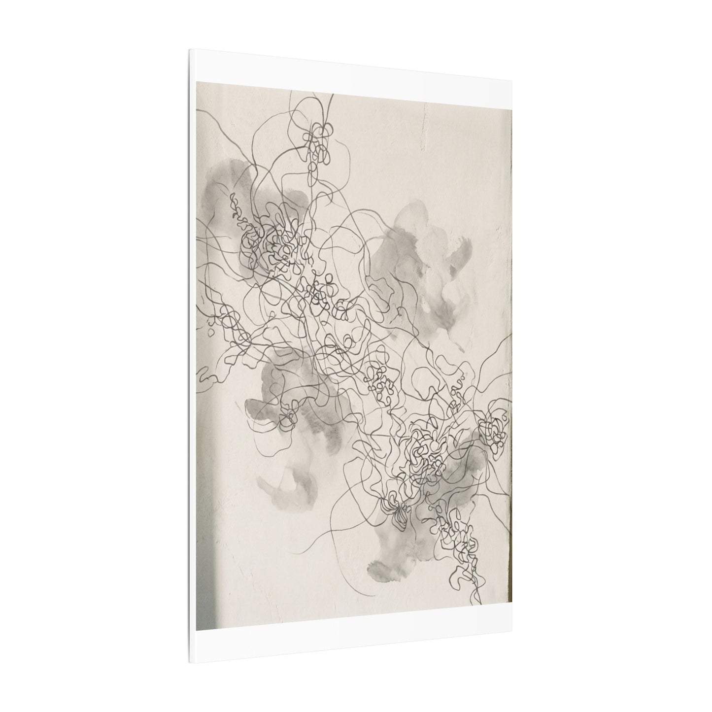 Summer Shadow Play Minimal Line Canvas Art | Earthy Decor