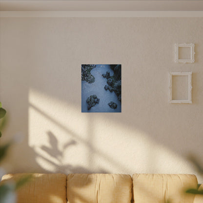 Earthy Silk Drape Canvas Art - Minimal Line Japandi