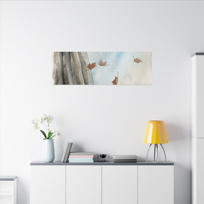 Ma Silk Drape Canvas Art - Japandi Watercolor