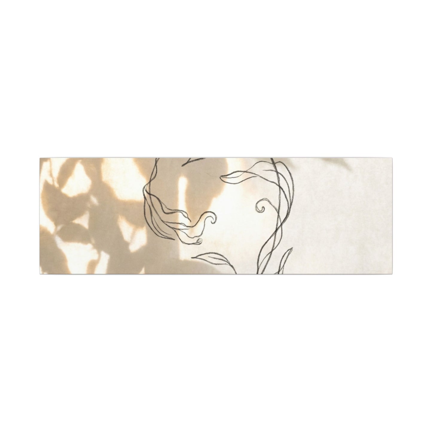 Warm Shoji Screen Canvas Art - Minimal Line Japandi
