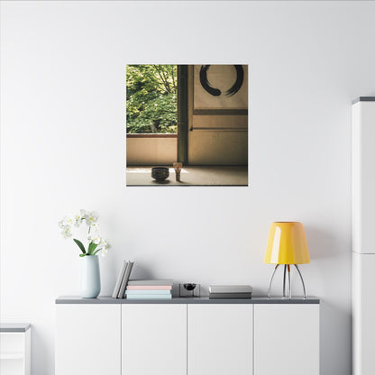 Tea Ceremony Enso Canvas Art | Serene Zen Art