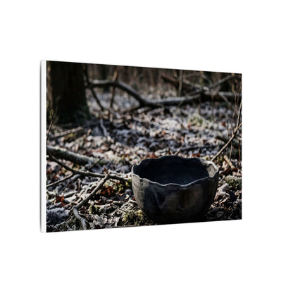 Dappled Ceramic Bowl Canvas Art - Dark Japandi Kanso