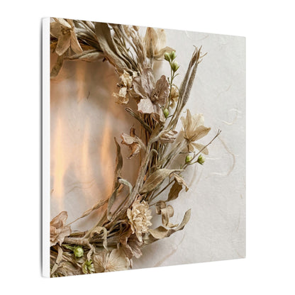 Dried Flowers Japanese Pattern Canvas Art | Neutral Japandi Art