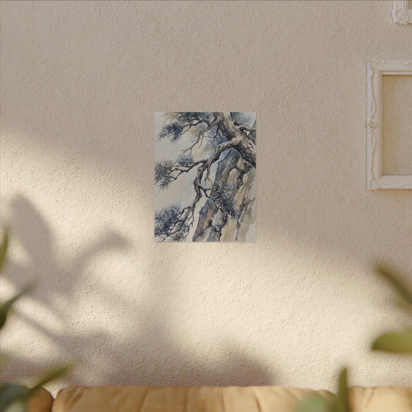 Moonlight Pine Tree Canvas Art - Japandi Seijaku