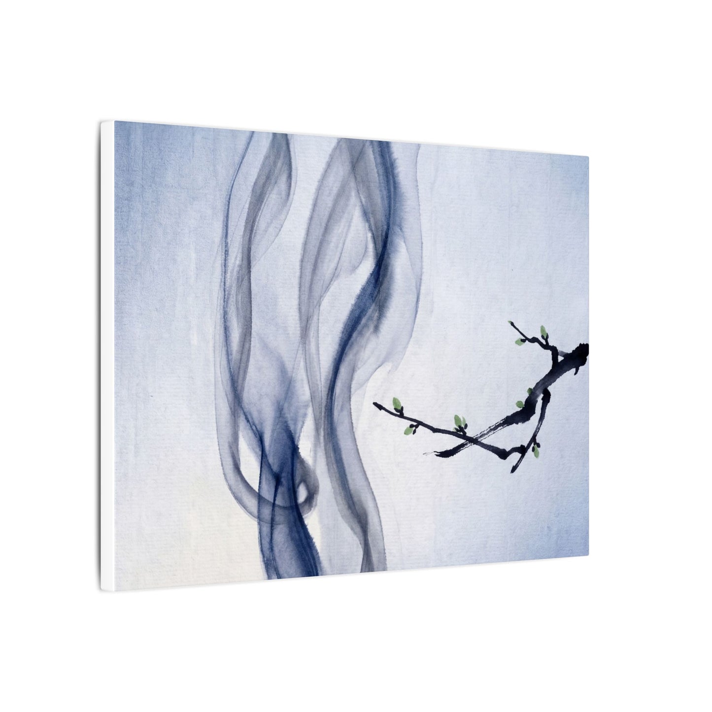 Incense Smoke Spring Canvas Art | Zen Tranquil Design