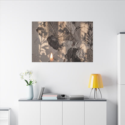 Shadow Play Summer Canvas Art | Japandi Elegant Design