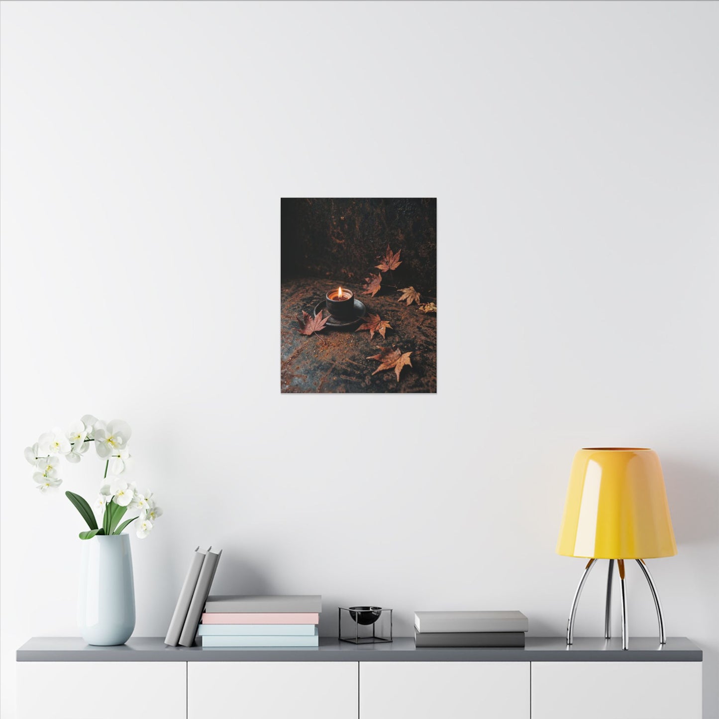 Autumn Rust Patina Shadow Zen Canvas Art | Sophisticated Decor