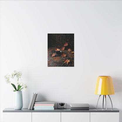 Autumn Rust Patina Shadow Zen Canvas Art | Sophisticated Decor