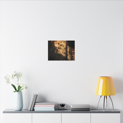 Shadow Play Canvas Art | Autumn Dark Japandi Charcoal Ink Art