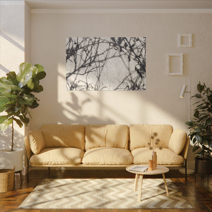 Winter Shadow Play Japanese Pattern Canvas Art | Elegant Decor