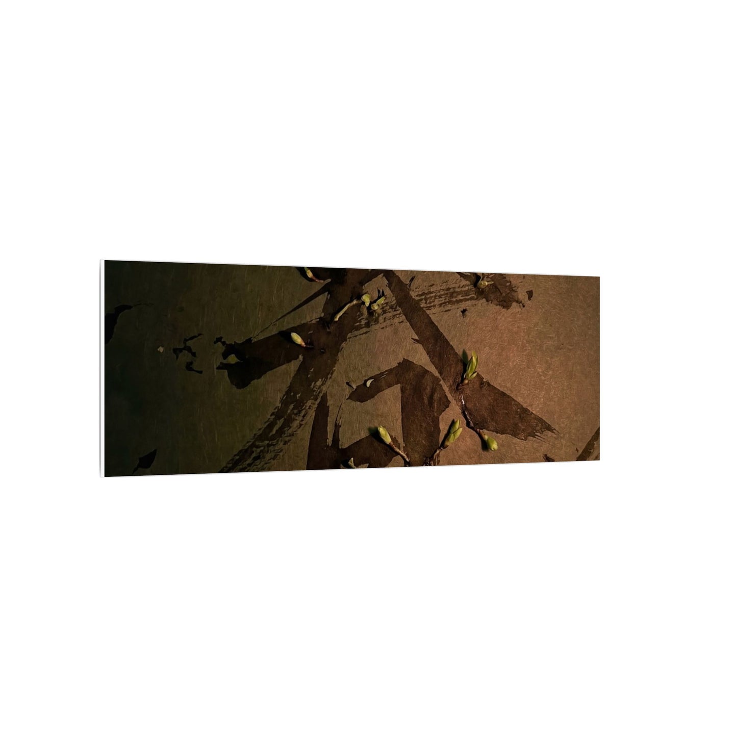 Calligraphy Shadow Zen Canvas Art | Bold Dark Japandi Art