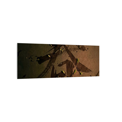 Calligraphy Shadow Zen Canvas Art | Bold Dark Japandi Art