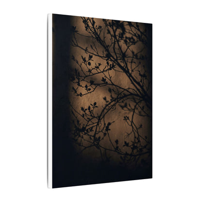 Dark Japandi Shadow Play in Golden Hour | Shadow Zen Canvas Art