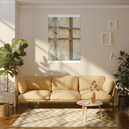 Winter Shoji Screen Watercolor Canvas Art | Elegant Decor