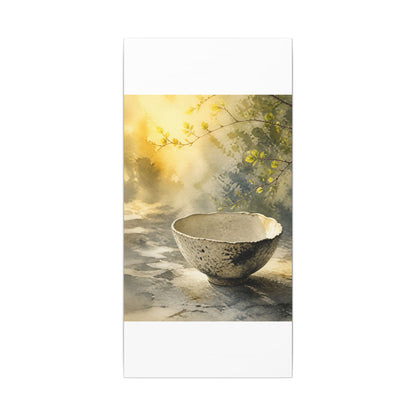 Cozy Ceramic Bowl Canvas Art - Watercolor Japandi