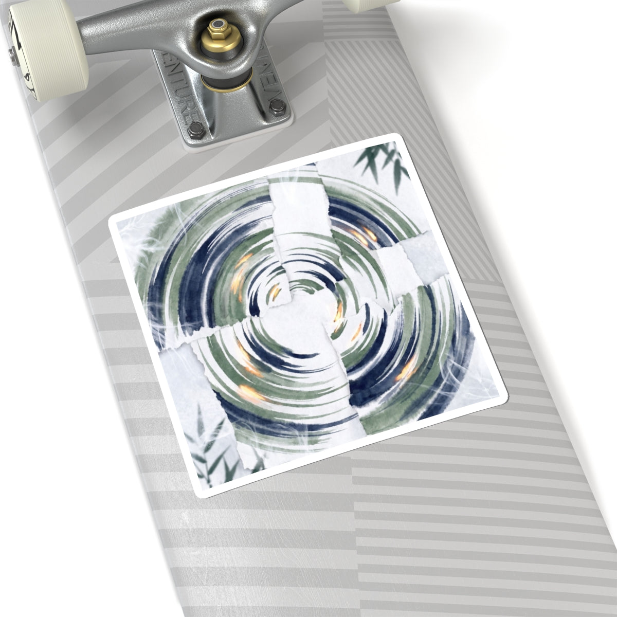 Water Ripple Sumi E Sticker | Calm Zen Art