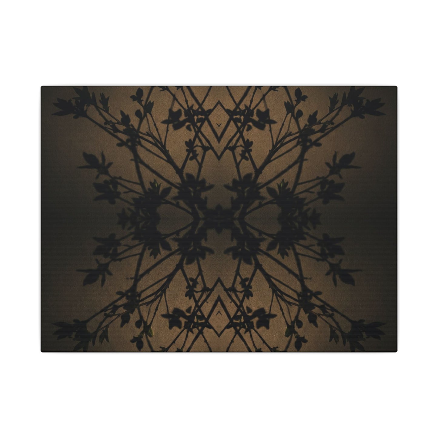 Golden Hour Shadow Play Canvas Art - Dark Japandi Seijaku