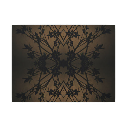 Golden Hour Shadow Play Canvas Art - Dark Japandi Seijaku