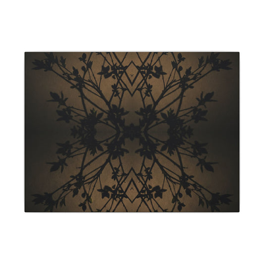 Golden Hour Shadow Play Canvas Art - Dark Japandi Seijaku