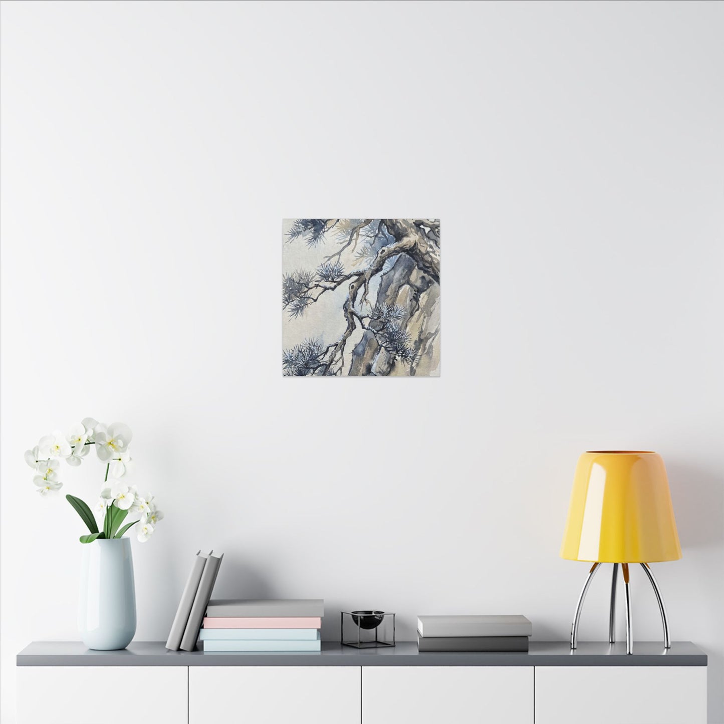 Moonlight Pine Tree Canvas Art - Japandi Seijaku