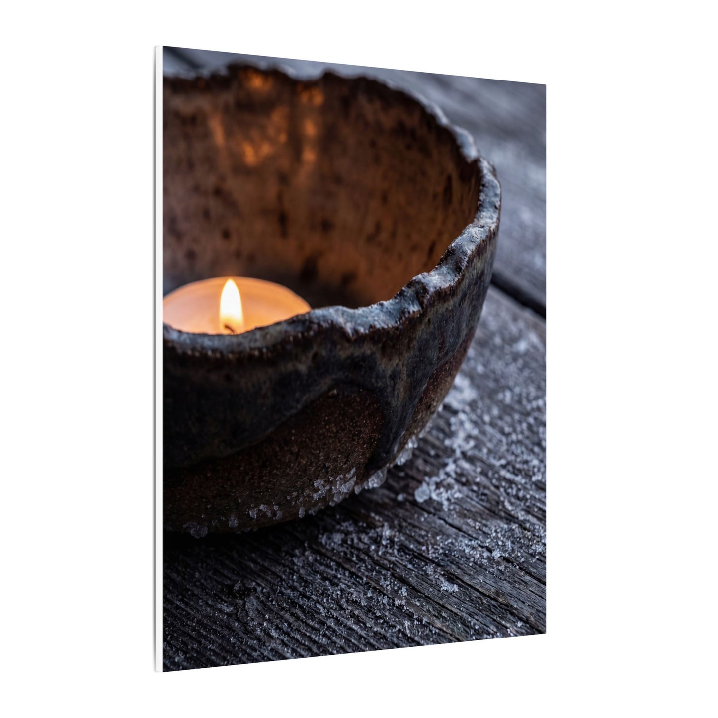 Atmospheric Ceramic Bowl Canvas Art - Moody Minimal Dark Japandi