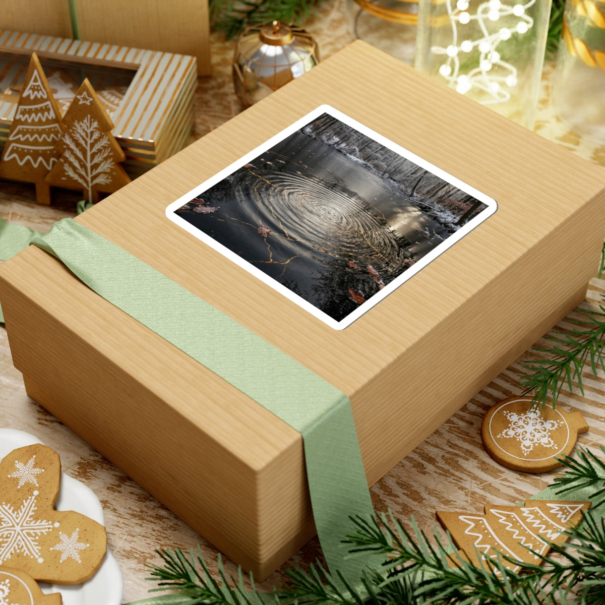 Water Ripple Sticker | Winter Kintsugi Broken Beauty Art