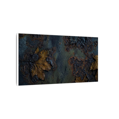Shibui Rust Patina Canvas Art - Dark Japandi Charcoal Ink