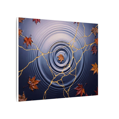 Kintsugi Water Ripple in Dawn | Gold Vein Canvas Art