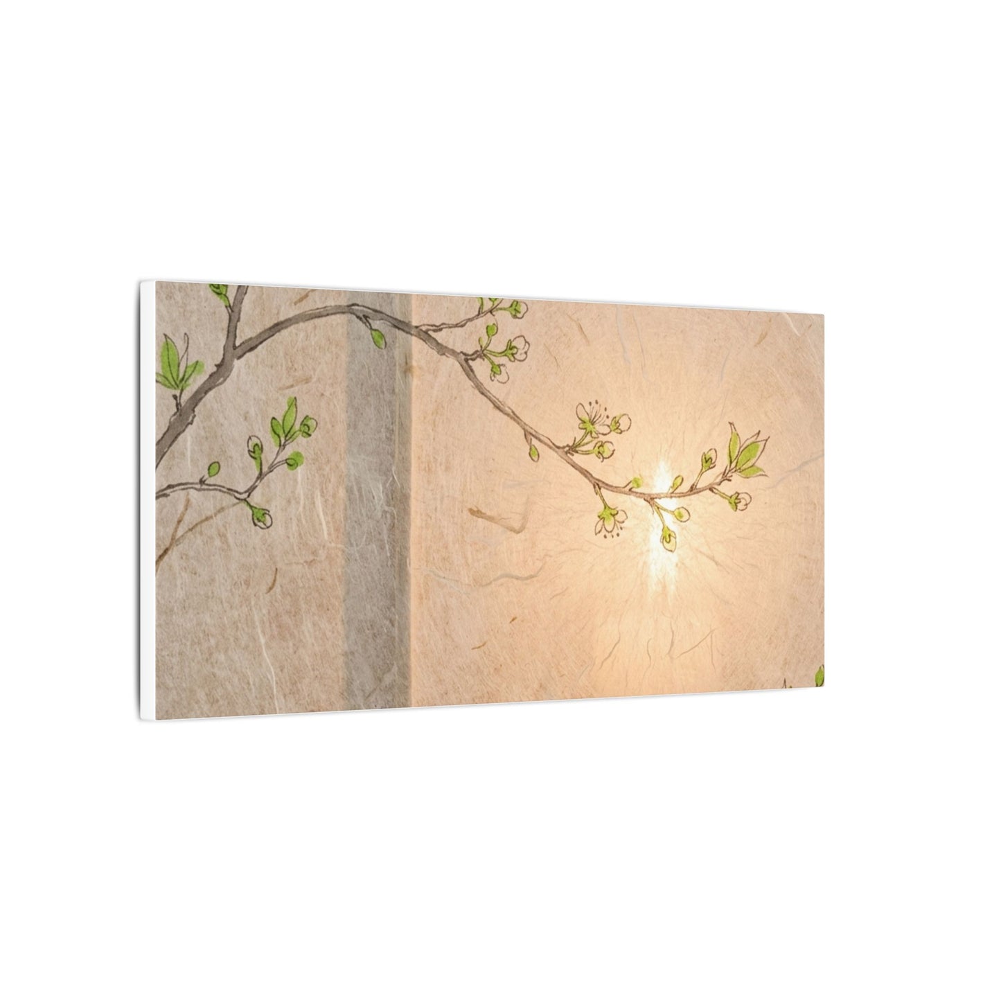 Shoji Screen Canvas Art | Spring Japandi Minimal Line Art