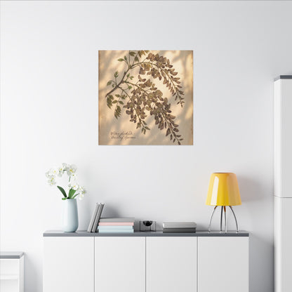 Spring Wisteria Herbarium Canvas Art | Earthy Decor