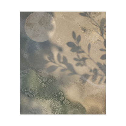 Japandi Shadow Play in Moonlight | Texture Canvas Art