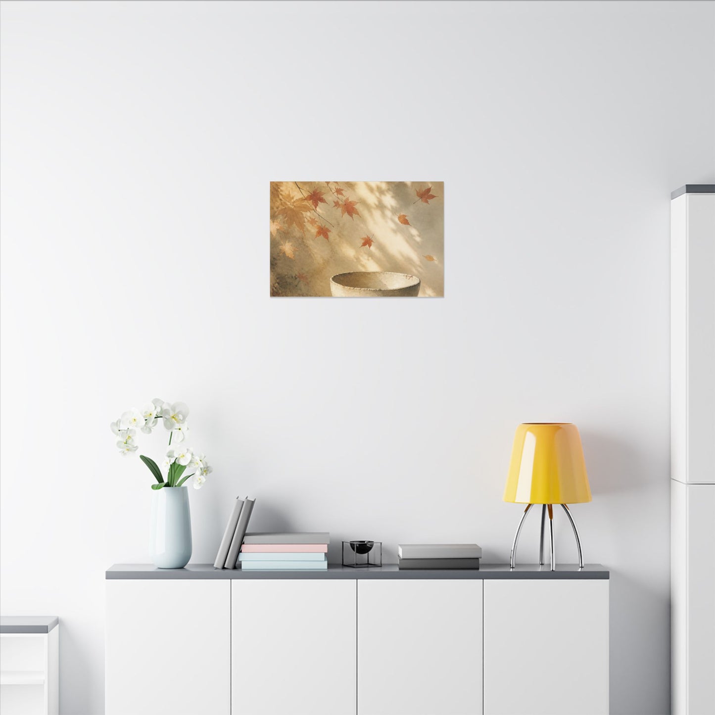 Japandi Ceramic Bowl in Dappled | Watercolor Canvas Art