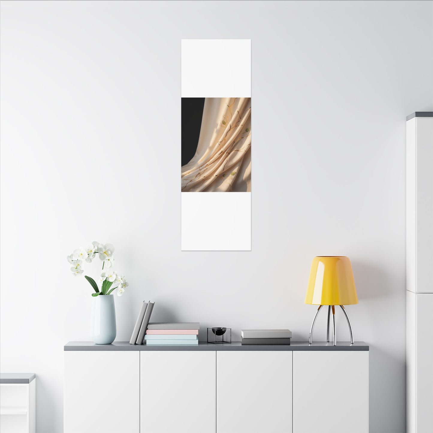 Golden Hour Silk Drape Canvas Art - Kintsugi Fukinsei
