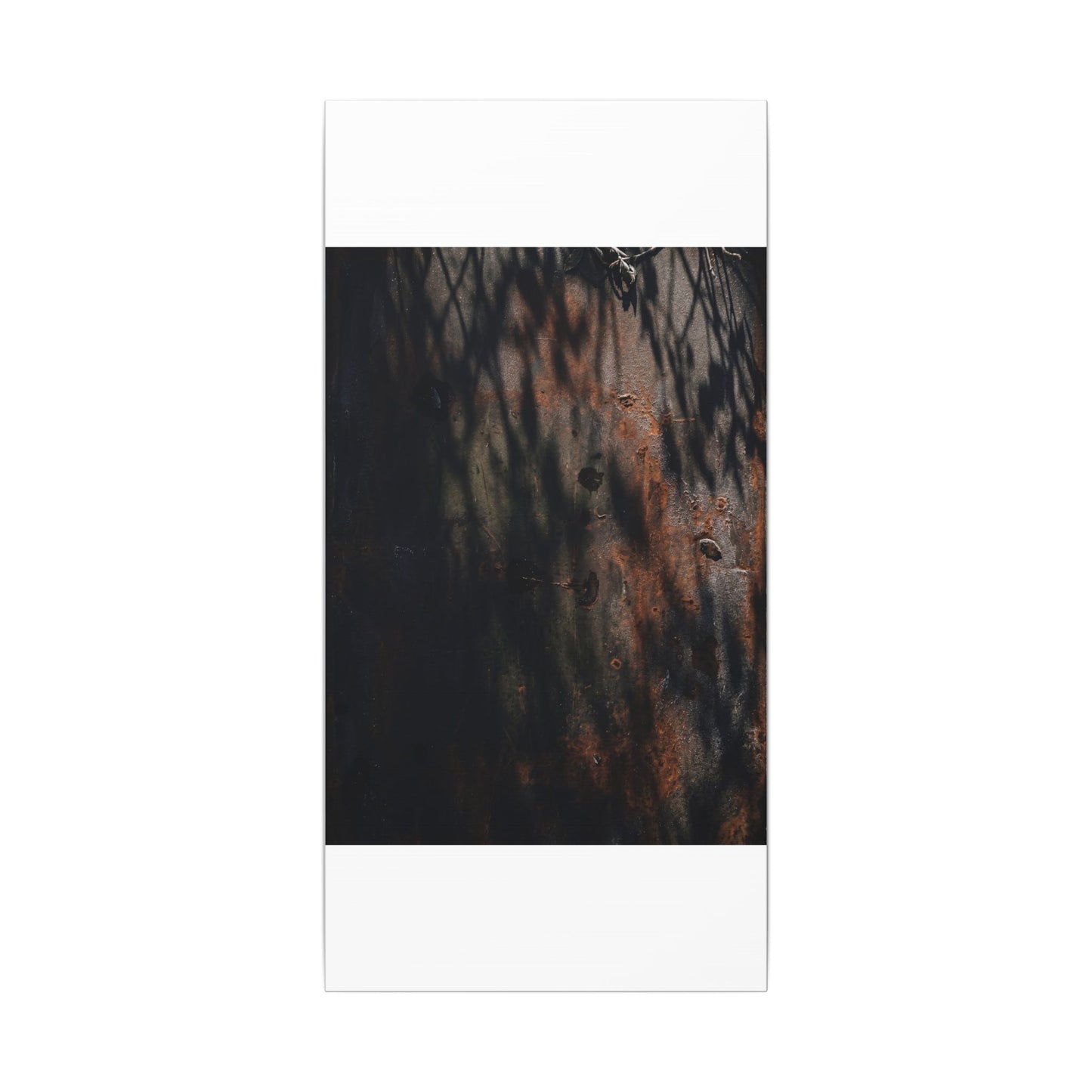Rust Patina Shadow Zen Canvas Art | Luxurious Dark Japandi Art