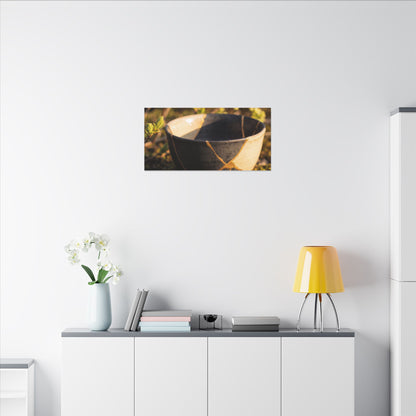Seijaku Broken Pottery Canvas Art - Kintsugi Gold Repair