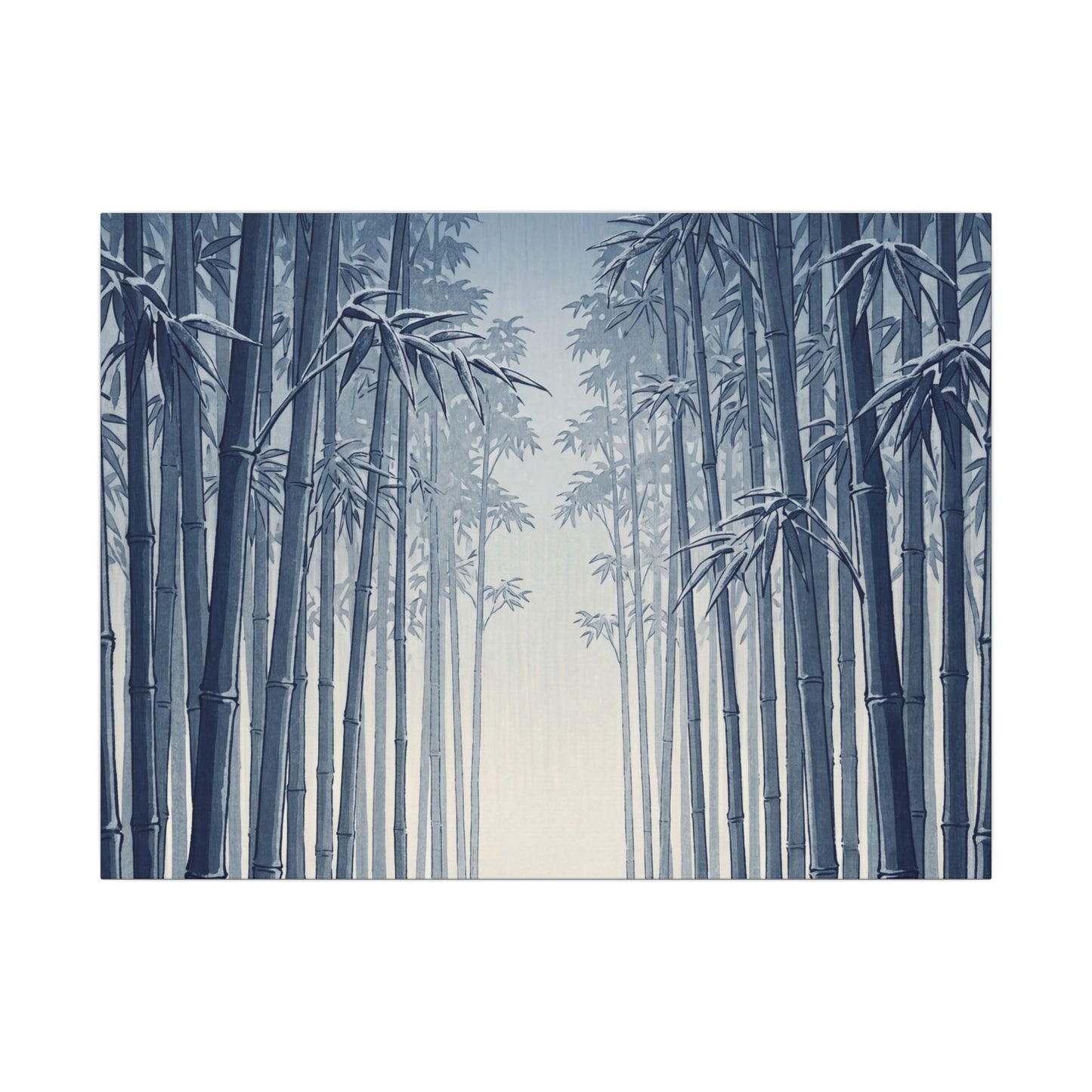 Bamboo Grove Canvas Art | Winter Zen Ukiyo E Inspired Art