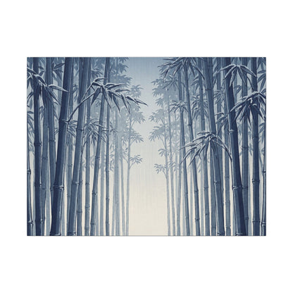 Bamboo Grove Canvas Art | Winter Zen Ukiyo E Inspired Art