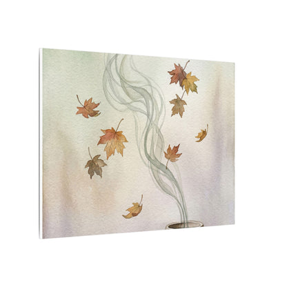 Incense Smoke Canvas Art | Autumn Japandi Watercolor Art